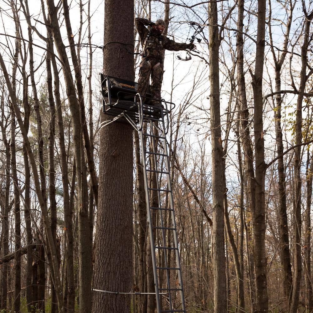 21-Foot 2-Person Ladder Treestand With Adjustable Shooting Rail