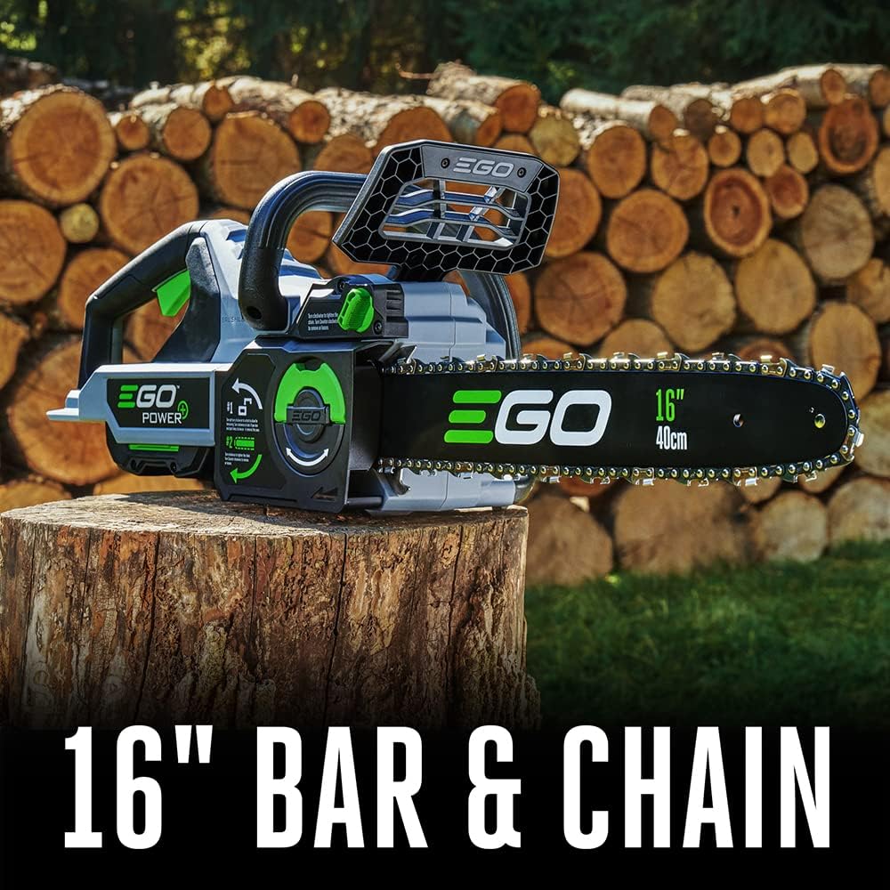 EGO POWER+ 16 Inch 56V Battery Powered Chainsaw With 4.0Ah Battery And Charger - CS1613