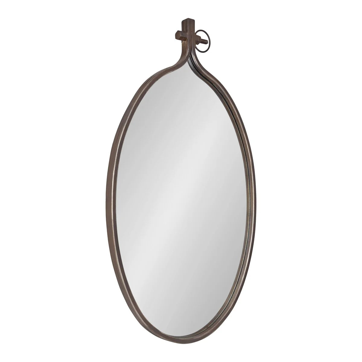 Modern Round Wall Mirror With Decorative Metal Frame