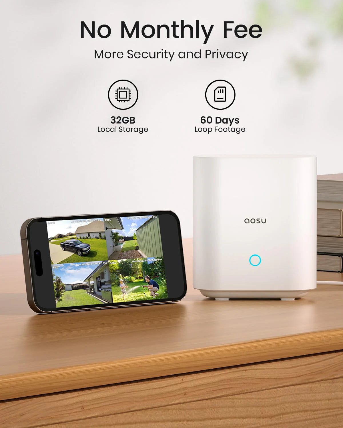 AOSU Wireless Outdoor Home Security Camera System