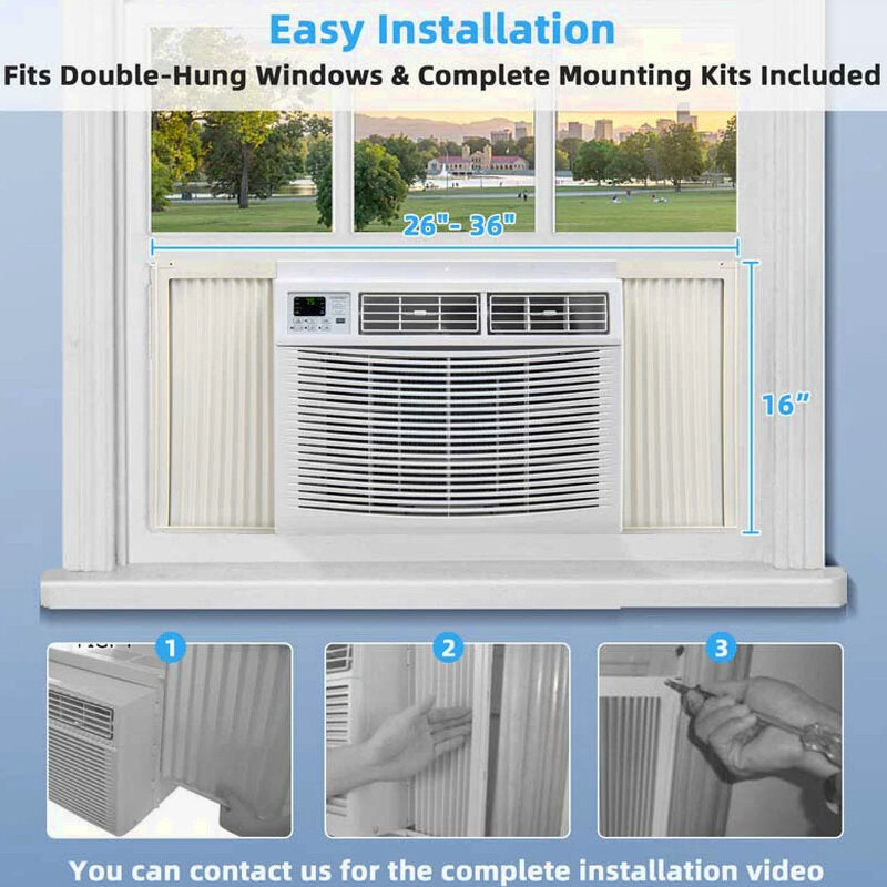 10000 Btu Quiet Window Air Conditioner With Remote Amp Eco Mode Energy Star Certified 3 In 1 Window Ac Unit With Dehumidifier