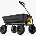 4GCG-NF 4 Cu. ft. Poly Garden Dump Cart with No-Flat Tires, Black ( Exclusive)