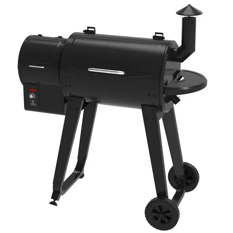 Wood Pellet Grill And Smoker, Black, 459 sq. in. Cooking Area - ZPG-450A3
