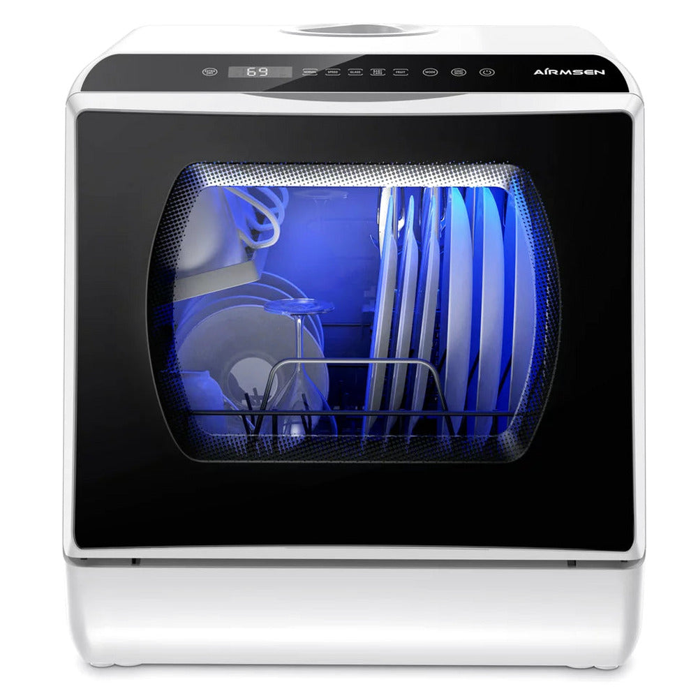 Portable Countertop Dishwasher with 5-Liter Built-In Water Tank and Air-Dry Function 5 Washing Programs