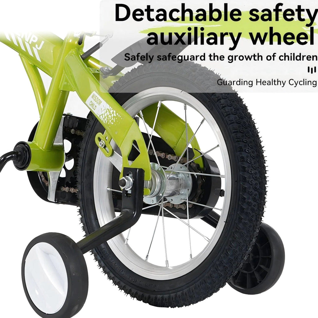 Baprem 18" Girls Bike for 5-9 Years Old Kids, Cute Kids Bike with Training Wheels, Steel Frame Sporty Children Bicycle, Pink