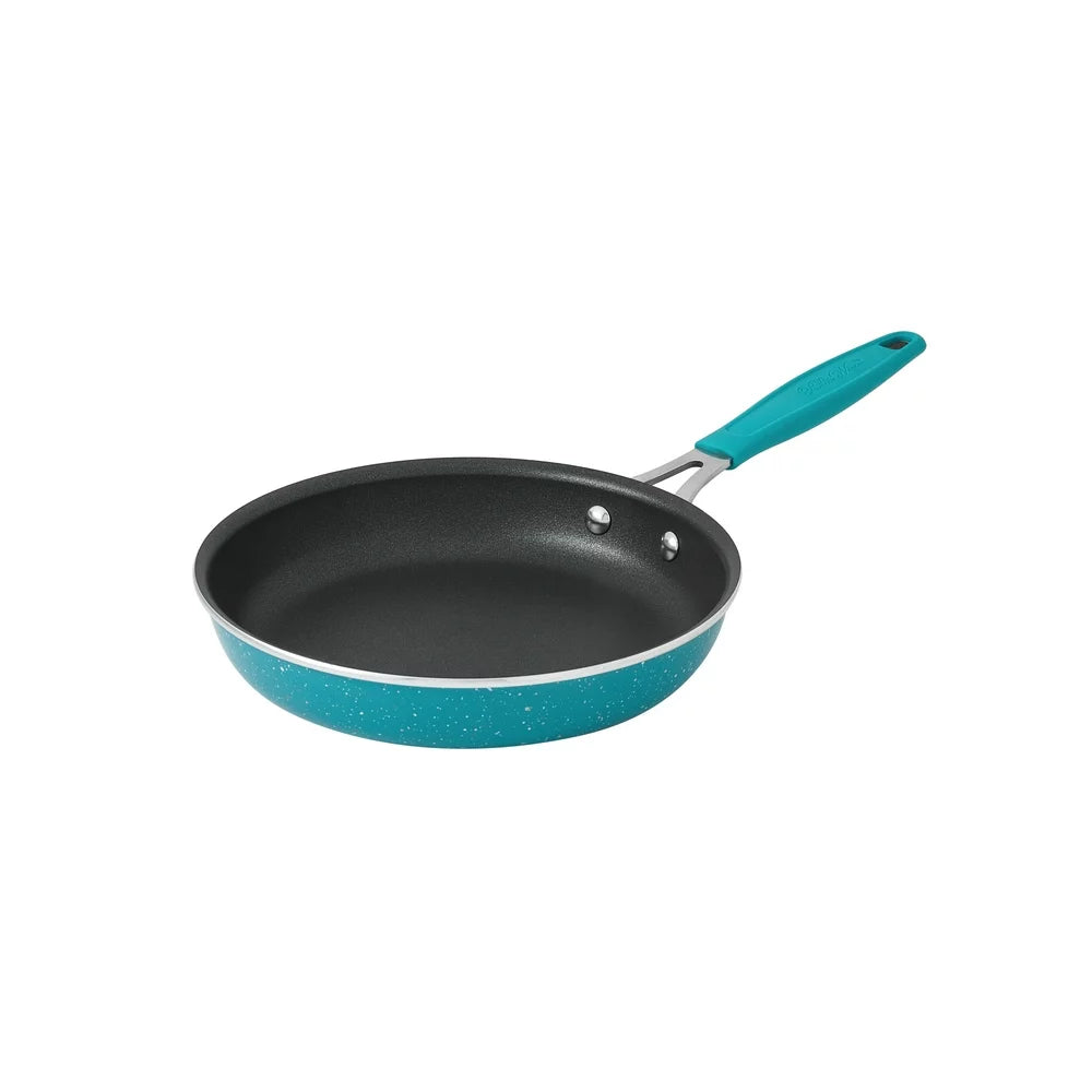 38-Piece Teal Cookware Set With Floral Design