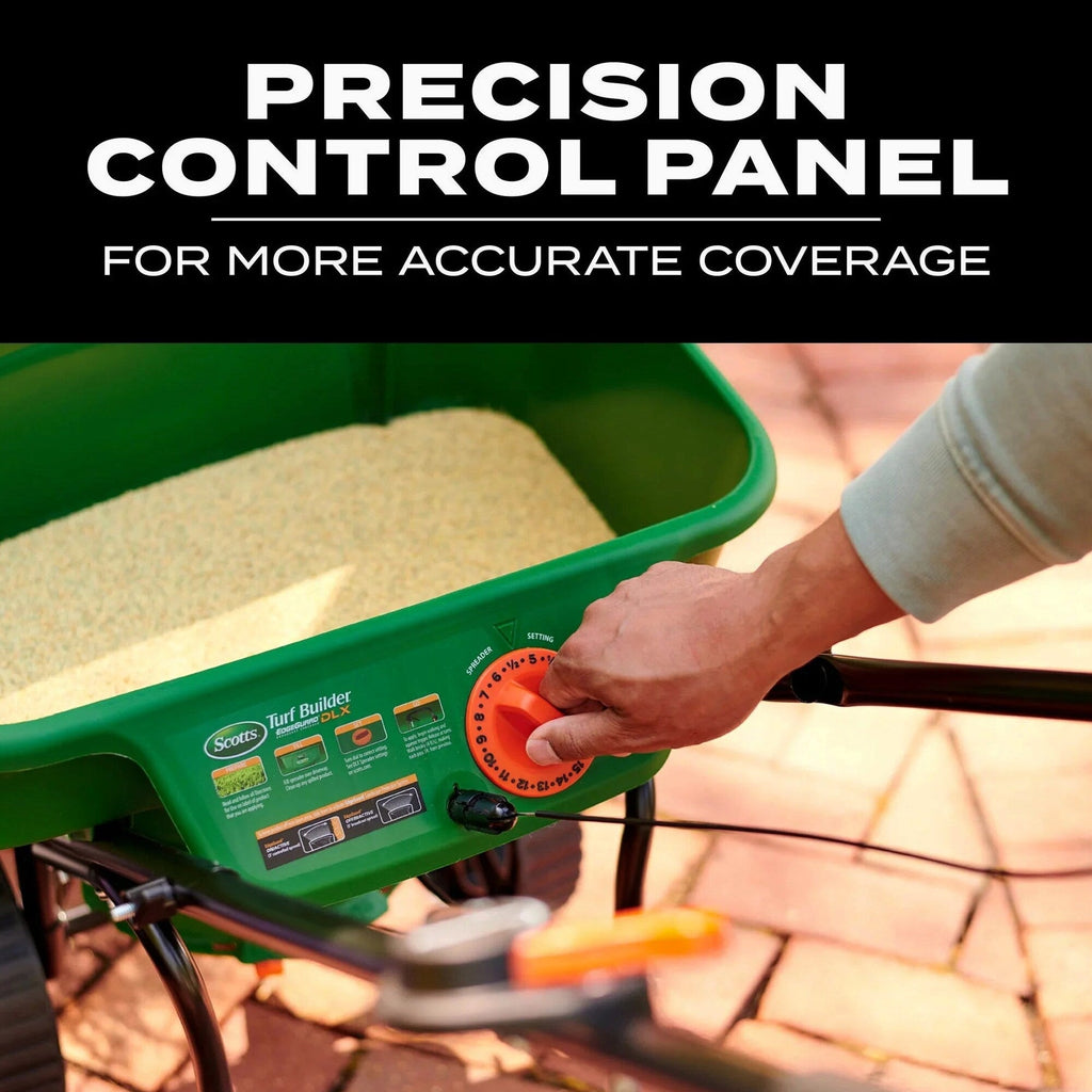 Turf Builder EdgeGuard DLX Broadcast Spreader 15,000 sq. ft.