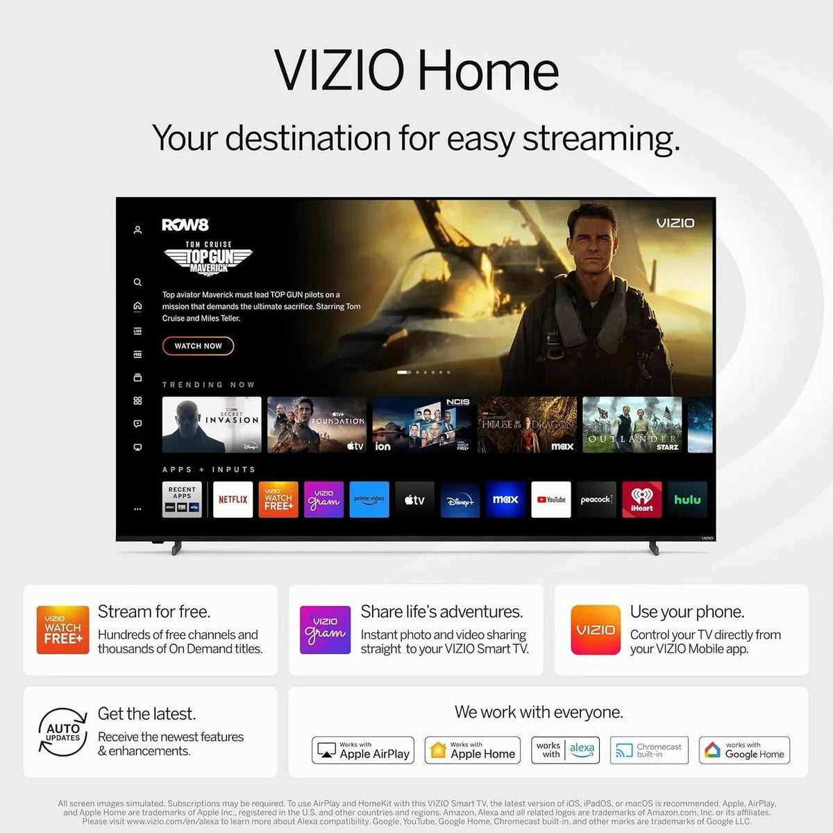 VIZIO 50′′ 4K Resolution HDR Smart TV