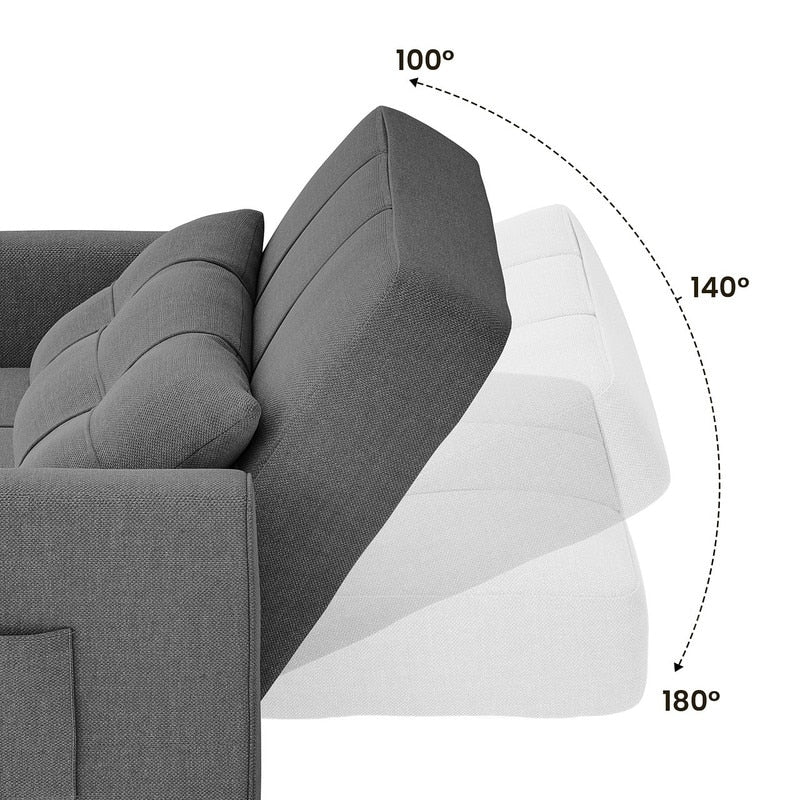 3-in-1 Adjustable Pull-Out Sleeper Sofa Bed With 330 Pounds Capacity