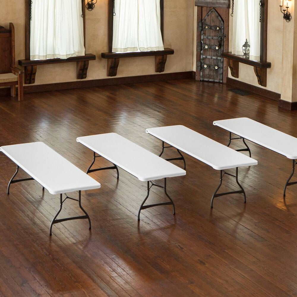Lifetime 4-Pack Commercial Stacking 8 ft Folding Table - White (80344)