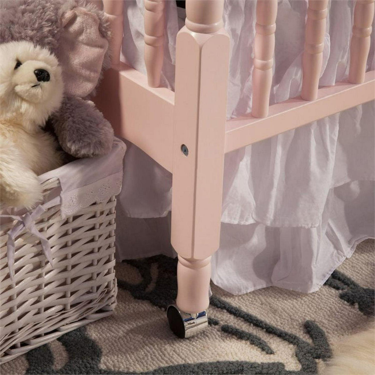 DaVinci Jenny Lind 3-in-1 Convertible Crib, Pink Blush, 55 x 31 x 41 in - M7391BL