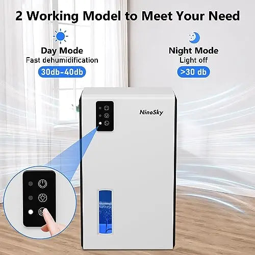 NineSky Home Dehumidifier, 85 OZ Water Tank, 800 sq.ft