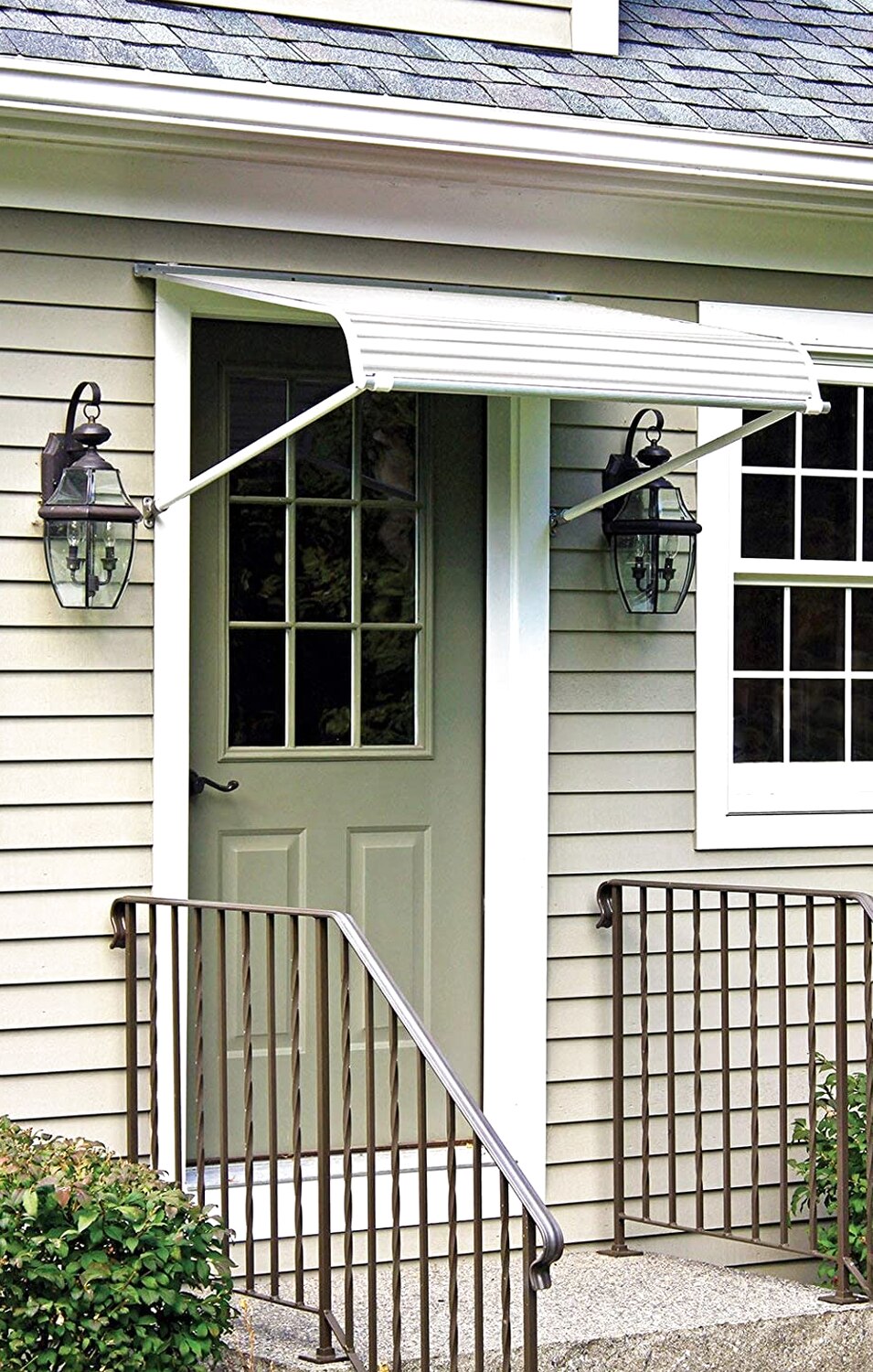 NuImage Awnings 60425 Series 2500 Aluminum Door Canopy with Support Arms