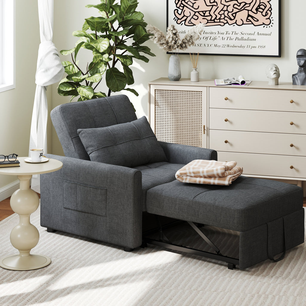 3-in-1 Adjustable Pull-Out Sleeper Sofa Bed With 330 Pounds Capacity