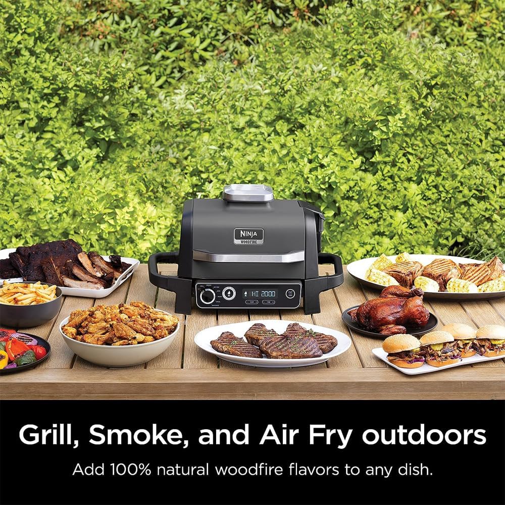 Professional Outdoor 7-in-1 Pellet Grill And Smoker With Built-In Thermometer - Woodfire