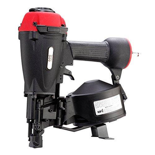 3PLUS 11 Gauge 15 Degree Coil Roofing Nailer, 3/4-Inch To 1-3/4-Inch - Black And Red