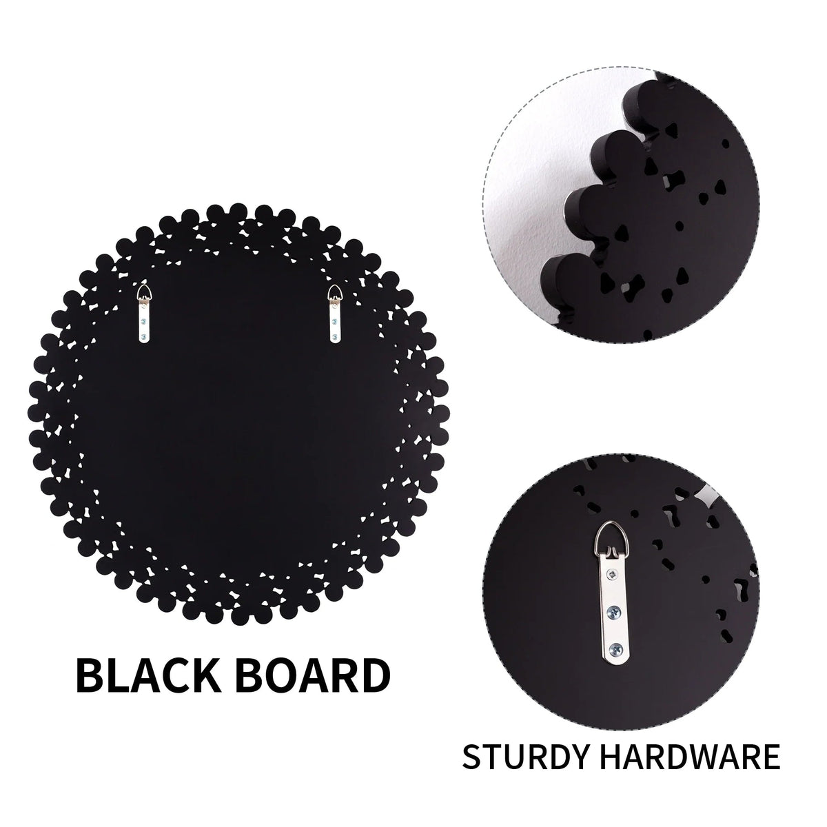 Round Crystal Accent Decorative Wall Mirror - 18/24/34 in