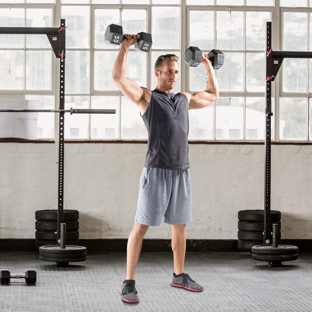85lb Cast Iron Hex Dumbbell - Single