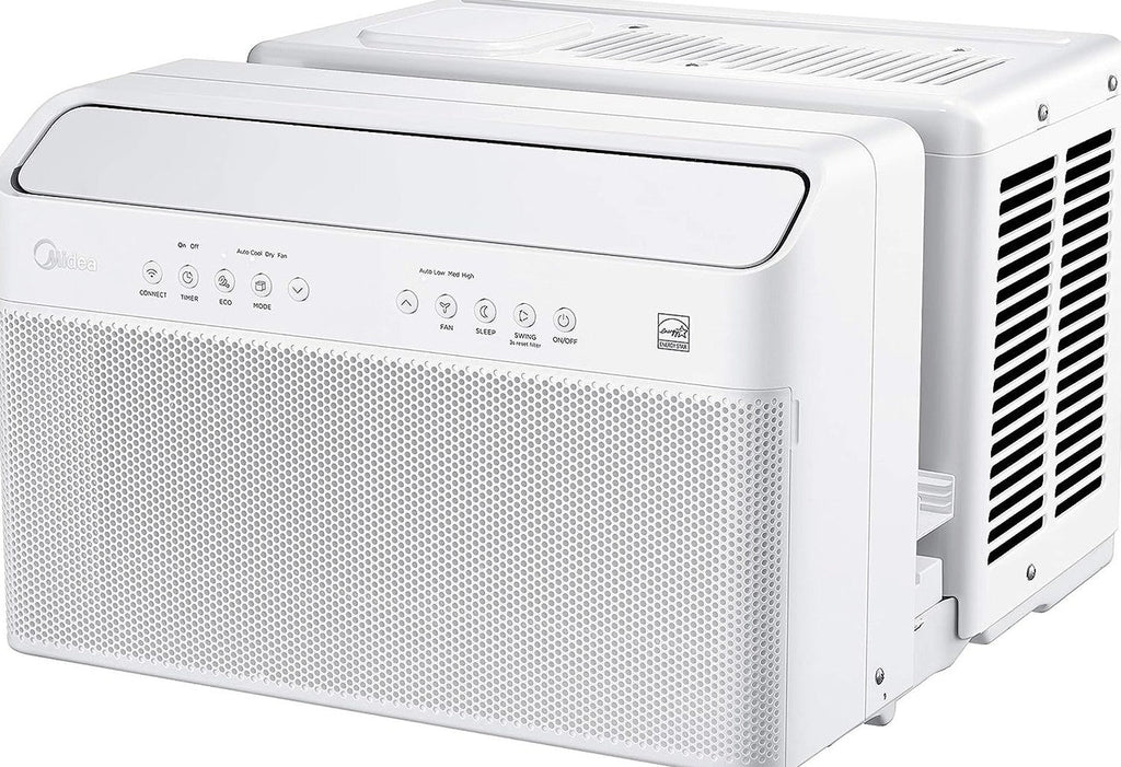 U-Shaped Inverter Window Air Conditioner 12,000BTU with Open Window Flexibility, Robust Installation,Extreme Quiet, 35% Energy Saving, Smart Control, Alexa, Remote, Bracket Included (Renewed)