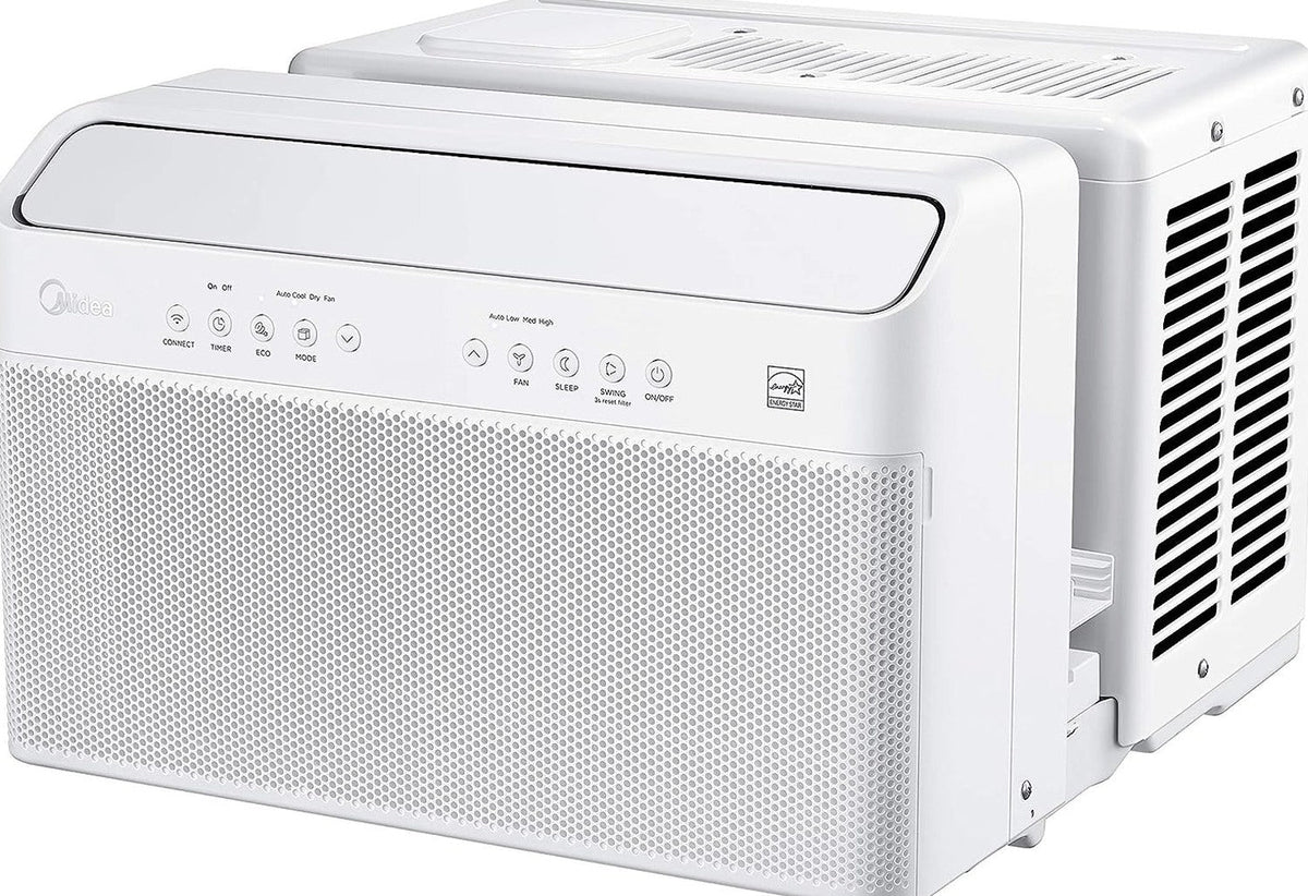 U-Shaped Inverter Window Air Conditioner 12,000BTU with Open Window Flexibility, Robust Installation,Extreme Quiet, 35% Energy Saving, Smart Control, Alexa, Remote, Bracket Included (Renewed)