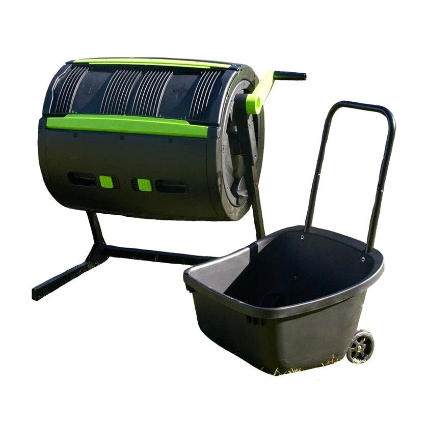 Maze 65-Gallon Compost Tumbler And Cart Combo