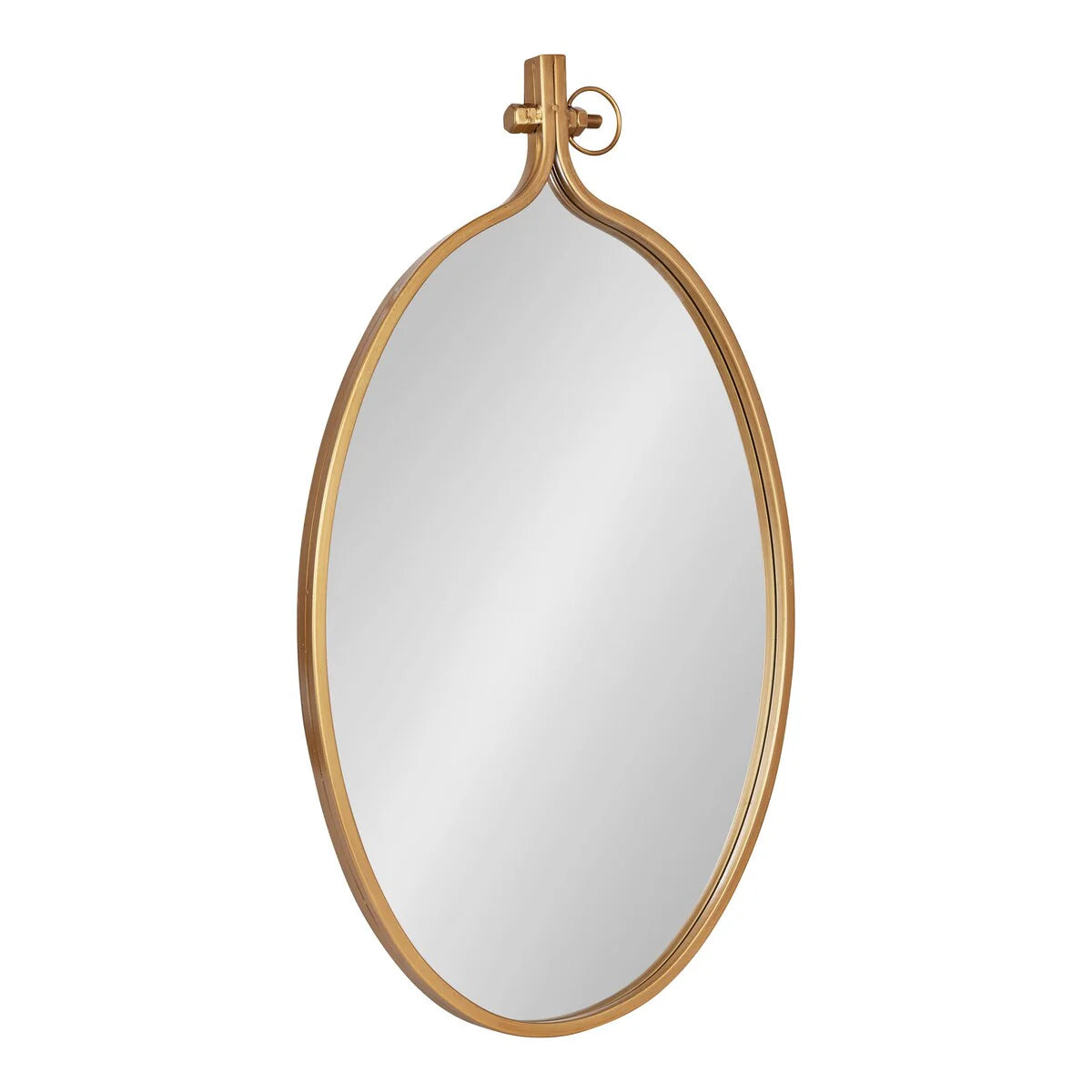 Modern Round Wall Mirror With Decorative Metal Frame