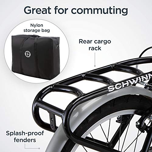 20-Inch Folding Adult Bike for Men and Women - 7-Speed Drivetrain