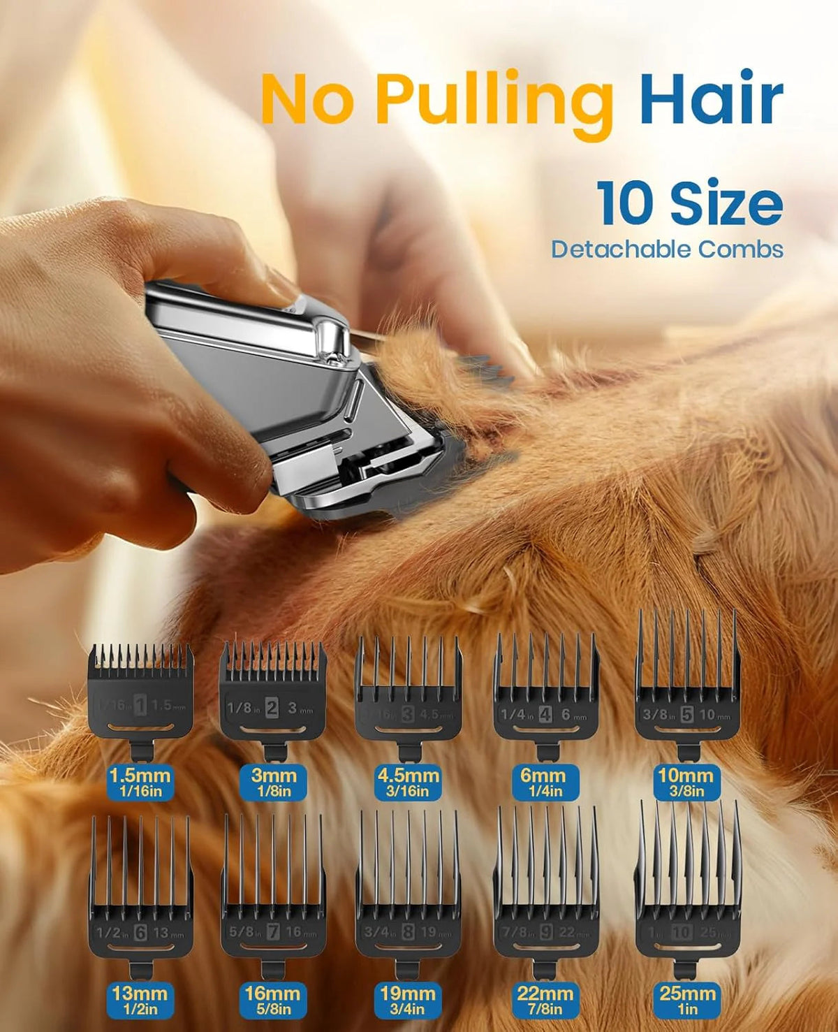 Dog Clippers for Thick Heavy Coats - Cordless Pet Grooming Trimmer