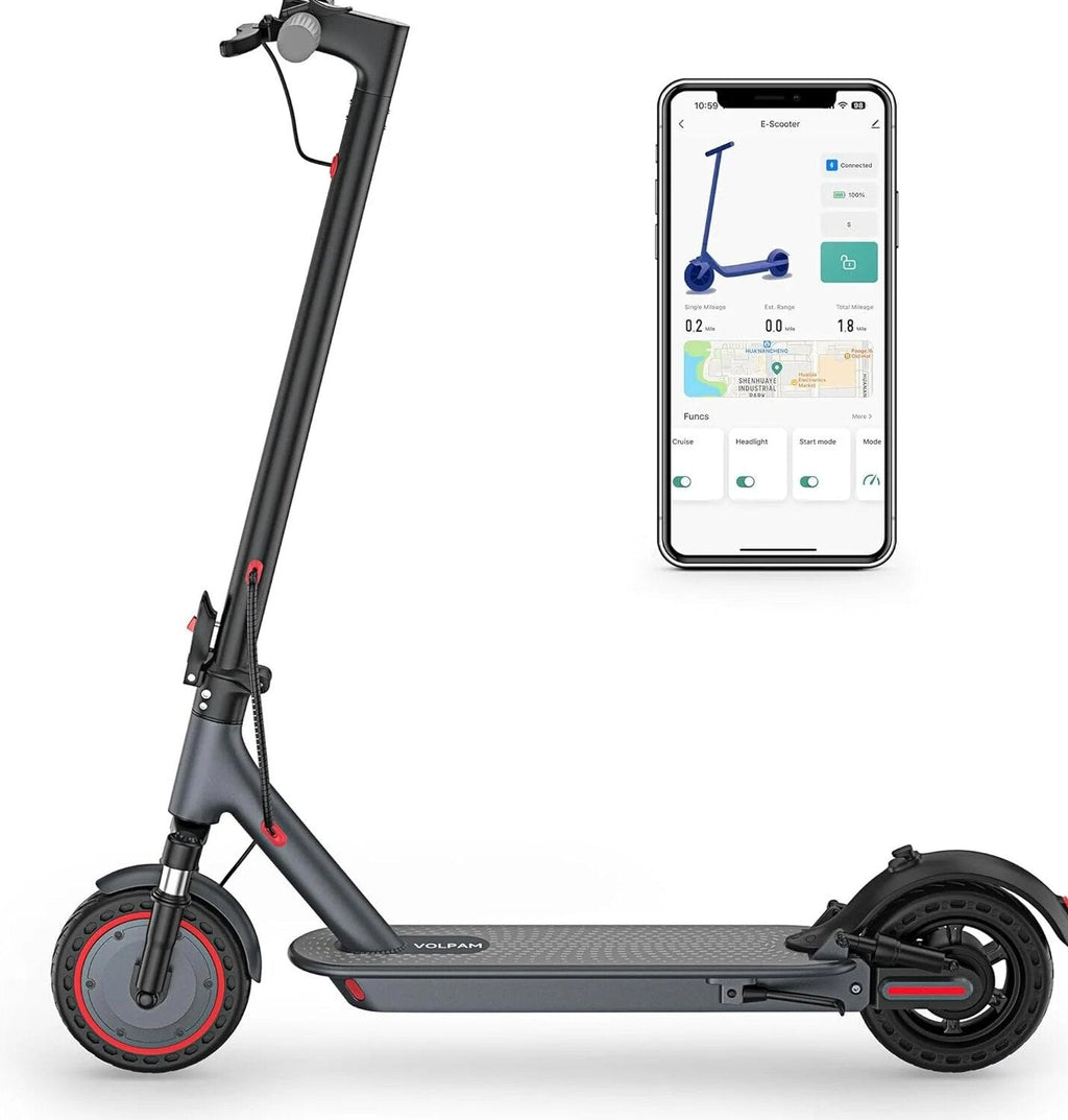 Electric Scooter, 350W/500W Powerful Motor, 8.5"/10" Solid Tires, 19/22Mph, 28/21/12 Miles Range,Dual Braking