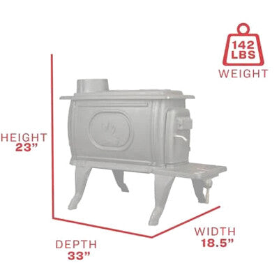 Logwood 900 Sq. Ft. EPA Exempt Cast Iron Stove