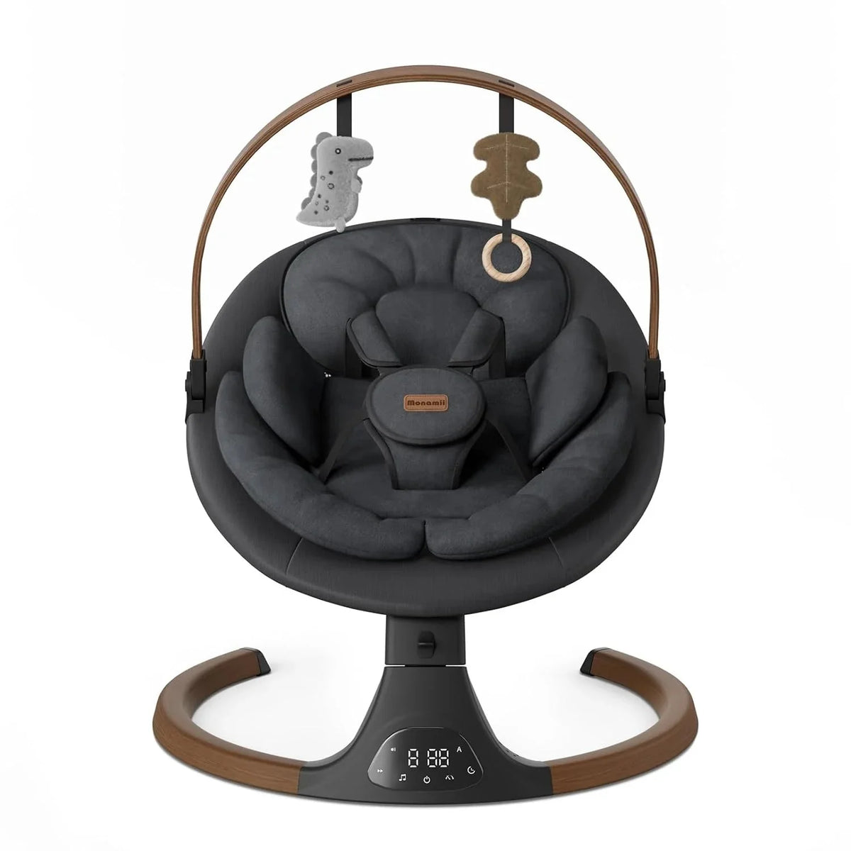Monamii Bluetooth Infant Swing With Music Speaker, 5 Speeds And Remote Control