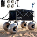 Beach Wagon with 13" Balloon Wheels, Collapsible, All-Terrain, 185L