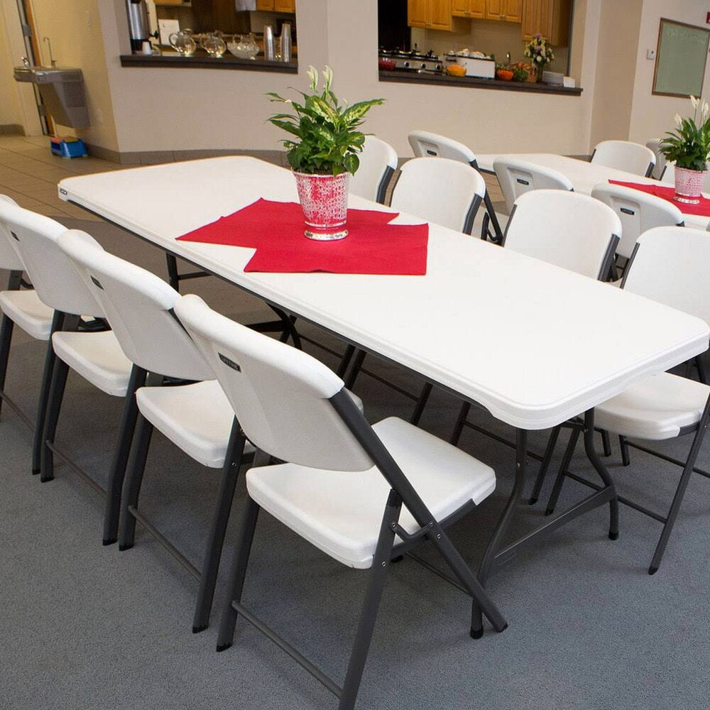 Lifetime 4-Pack Commercial Stacking 8 ft Folding Table - White (80344)