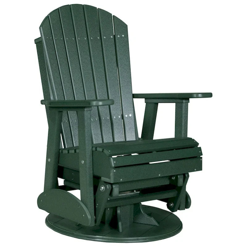 Poly Lumber Adirondack Swivel Glider Chair - 30W x 28D x 44H
