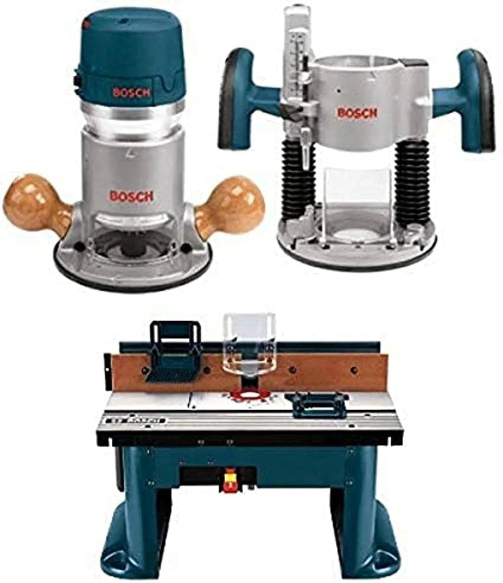 BOSCH Wood Router Tool Combo Kit, 12 Amp, 2.25 Horsepower - 1617EVSPK