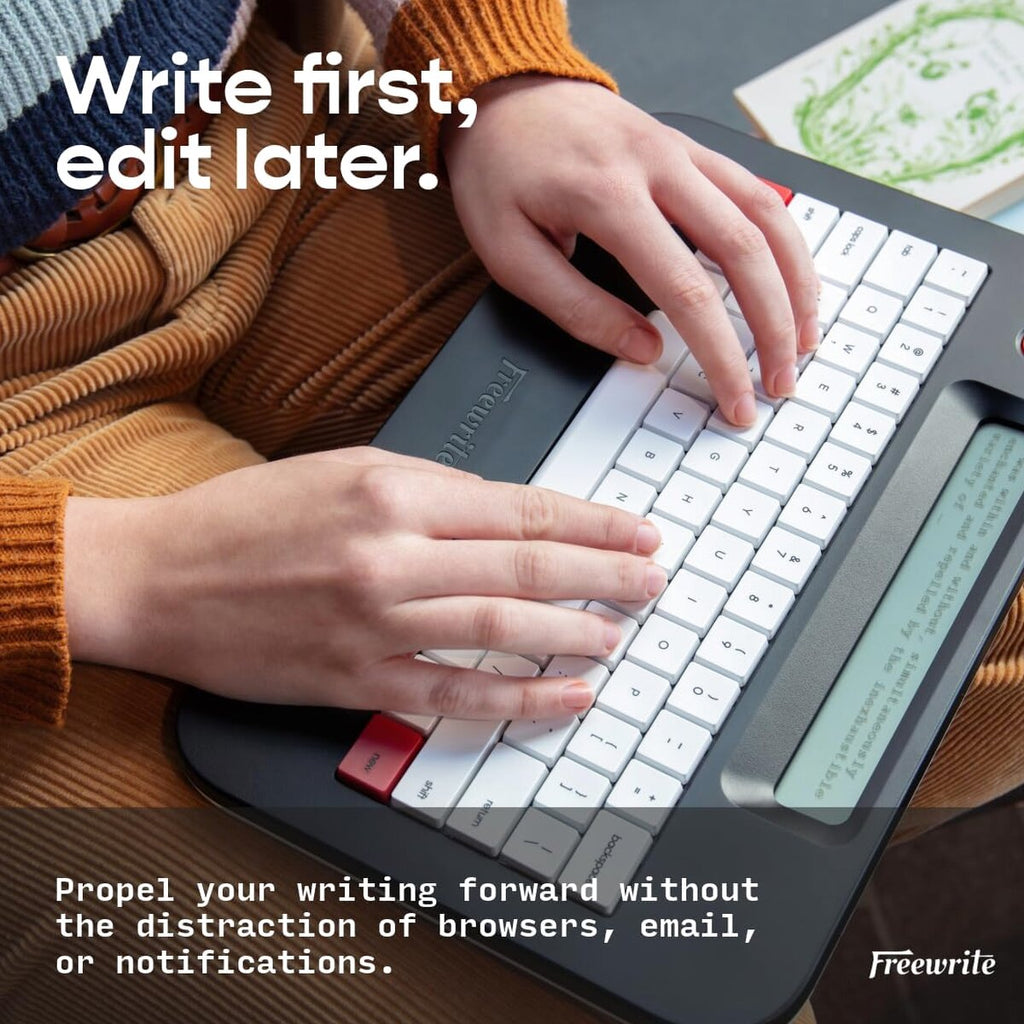 Freewrite Alpha Digital Typewriter, Backlit LCD, Wi-Fi Backup