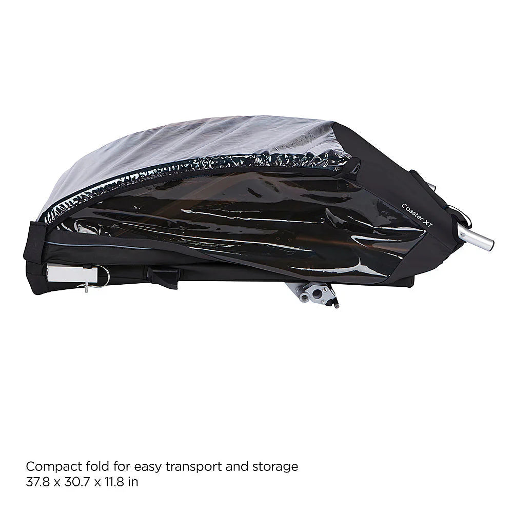 2-Seat Bicycle Trailer And Stroller, Black