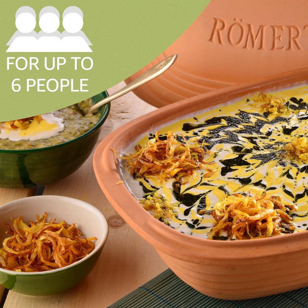 Romertopf Clay Roaster | Non-Stick Dutch Oven | Healthy Clay Pot Cooking | Clay Baker | Versatile Cooking Vessel - 5.2 Quarts (5 Liters) for up to 6 people