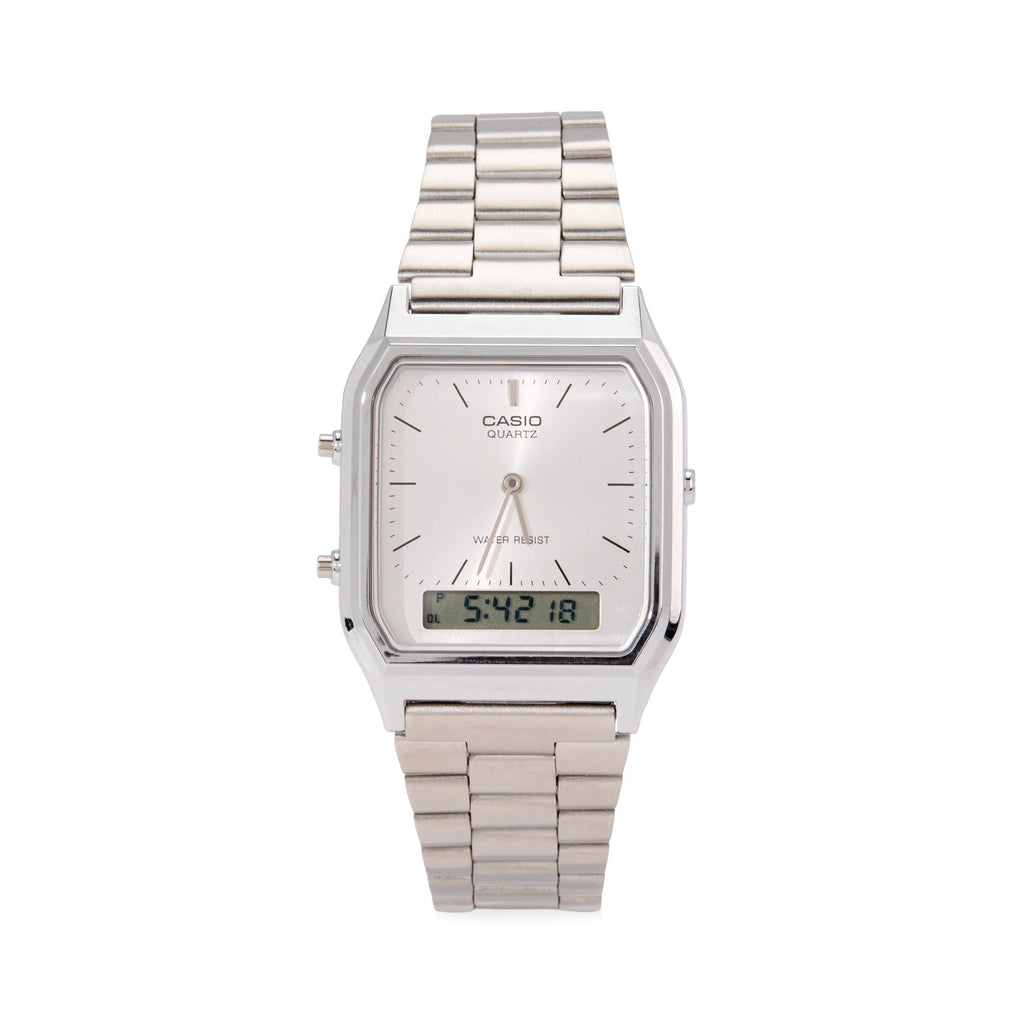 Casio AQ230 Analog Digital Watch - Silver