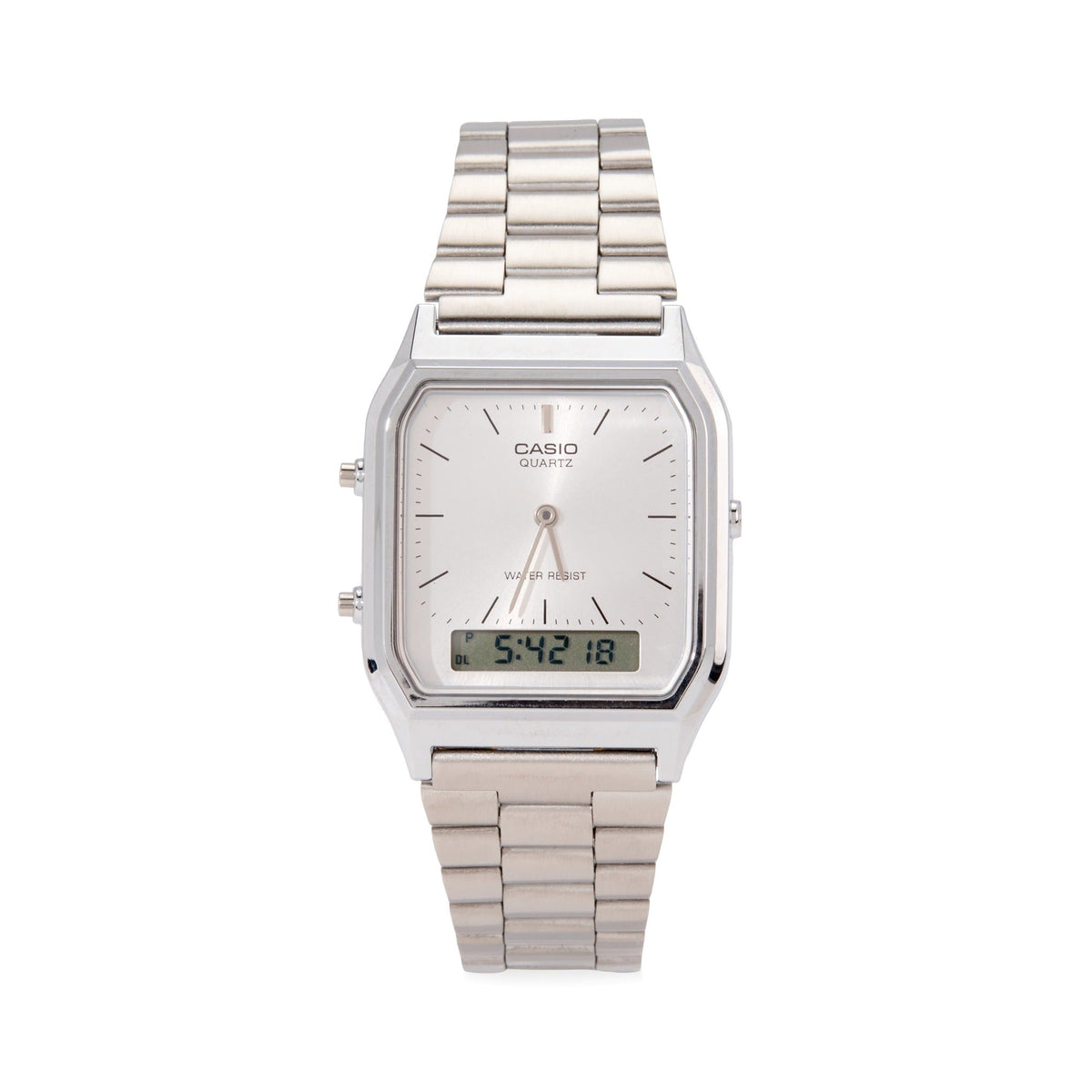 Casio AQ230 Analog Digital Watch - Silver