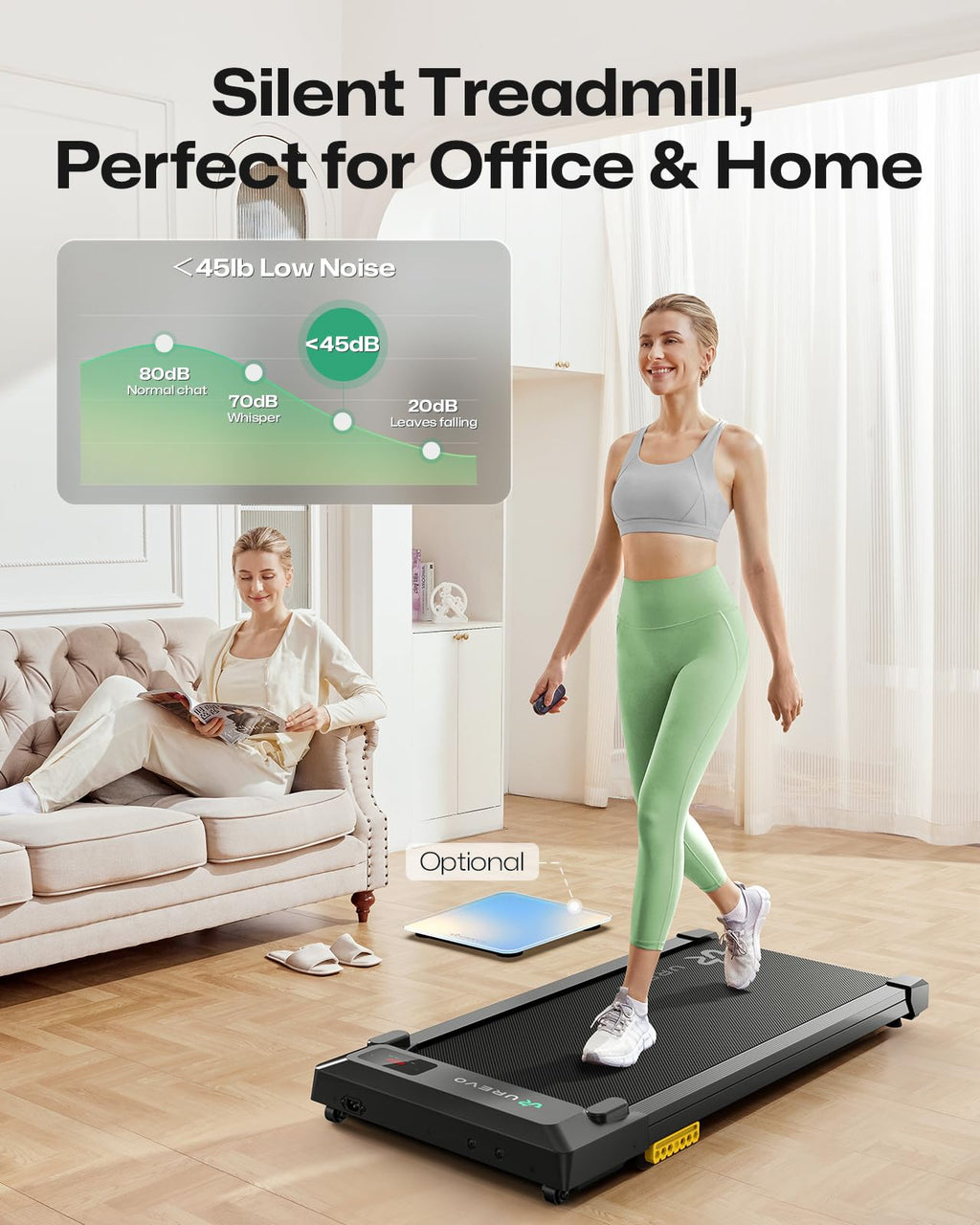 Smart Compact Under-Desk Walking Pad Treadmill