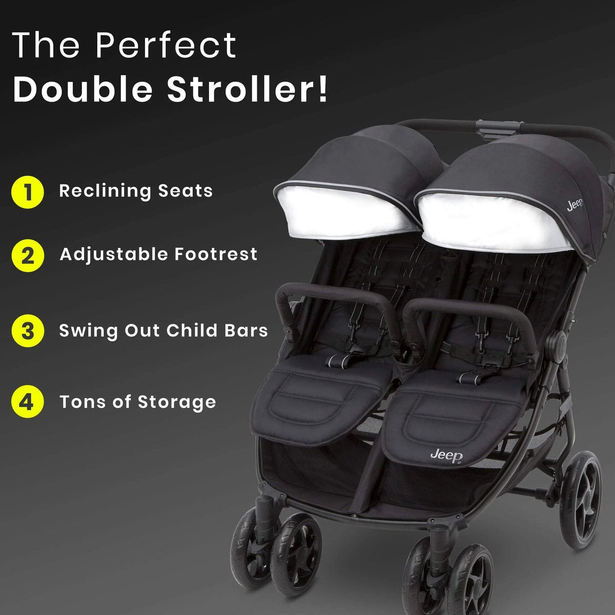Jeep Destination Ultralight Side x Side Double Stroller