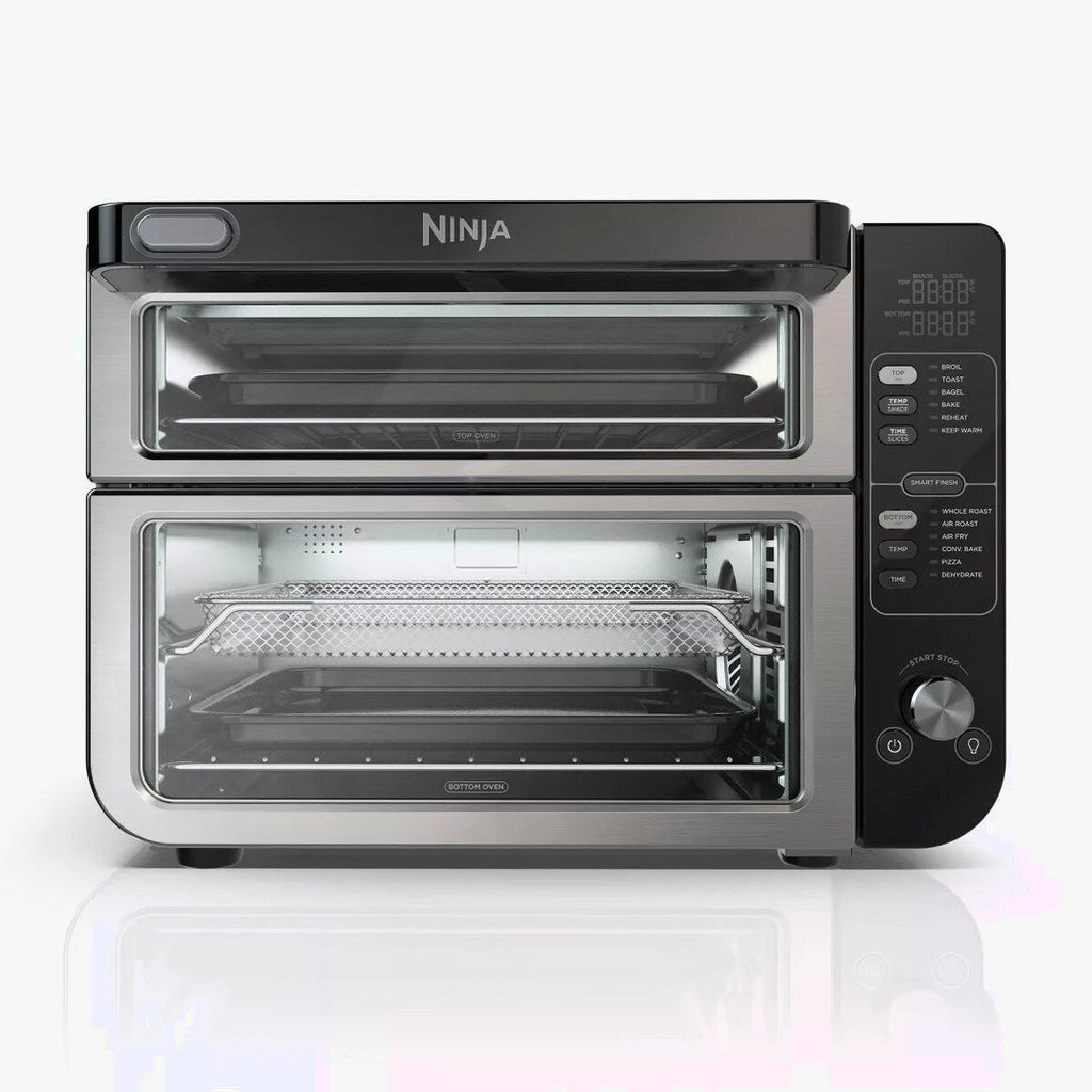 12-in-1 Double Oven with FlexDoor, FlavorSeal Smart Finish, Rapid Top Oven, Convection and Air Fry Bottom Oven DCT401