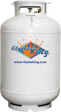 Flame King Vertical Propane Tank 420LB - White
