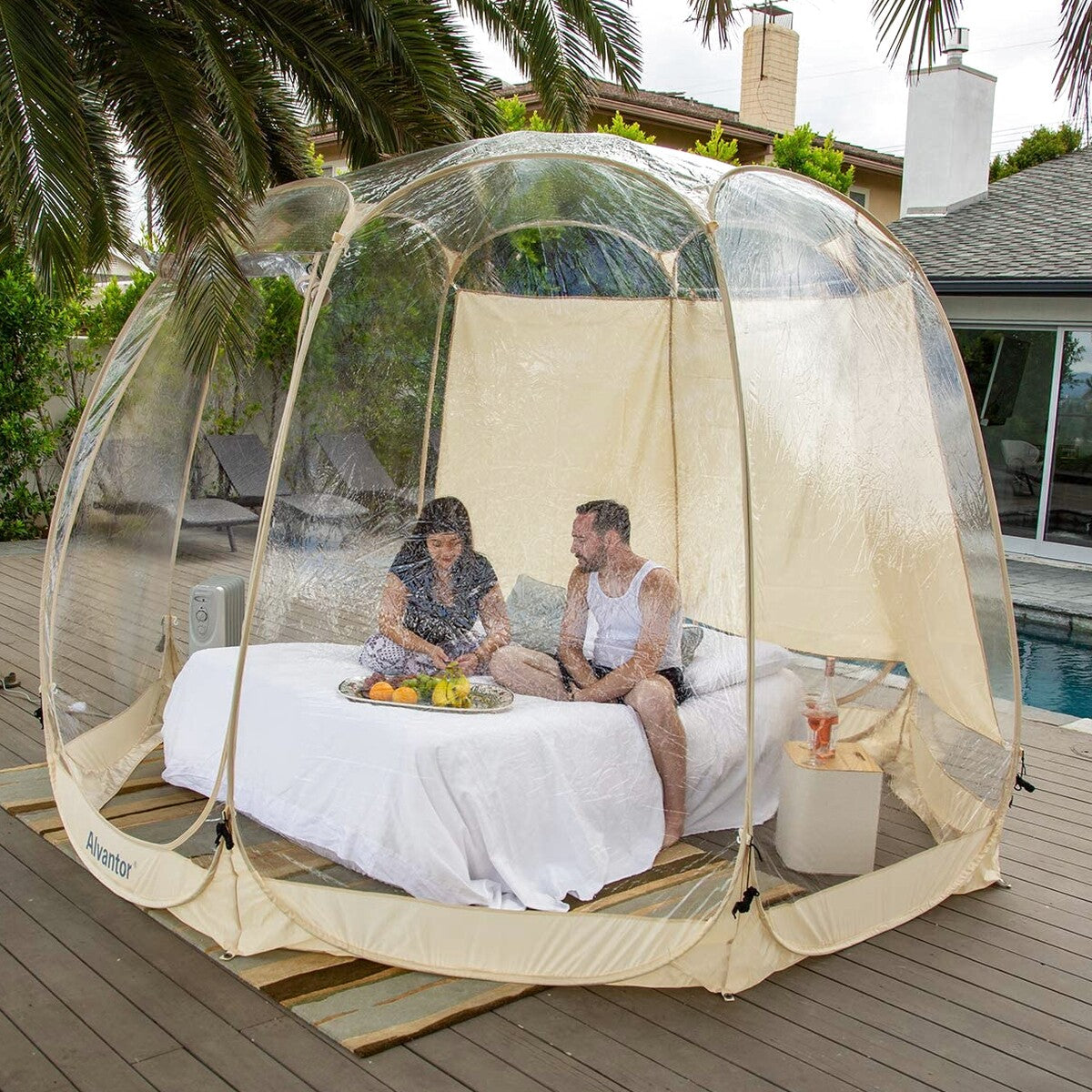 Alvantor Bubble Tent Pop Up Gazebo, 8-10 Person Igloo Dome Garden Patio Canopy Shelter