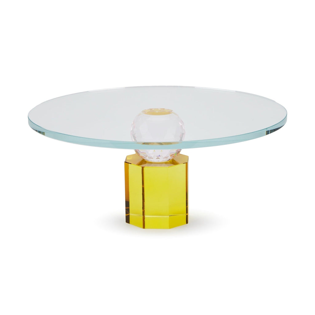 Faceted Crystal Cake Stand