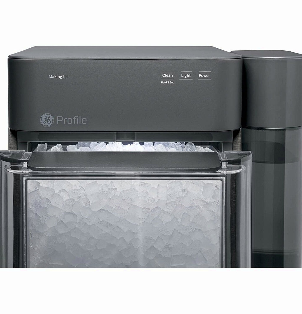 GE Profile Opal 2.0 | Countertop Nugget Ice Maker | Ice Machine with WiFi Connectivity | Smart Home Kitchen Essentials | Black Stainless