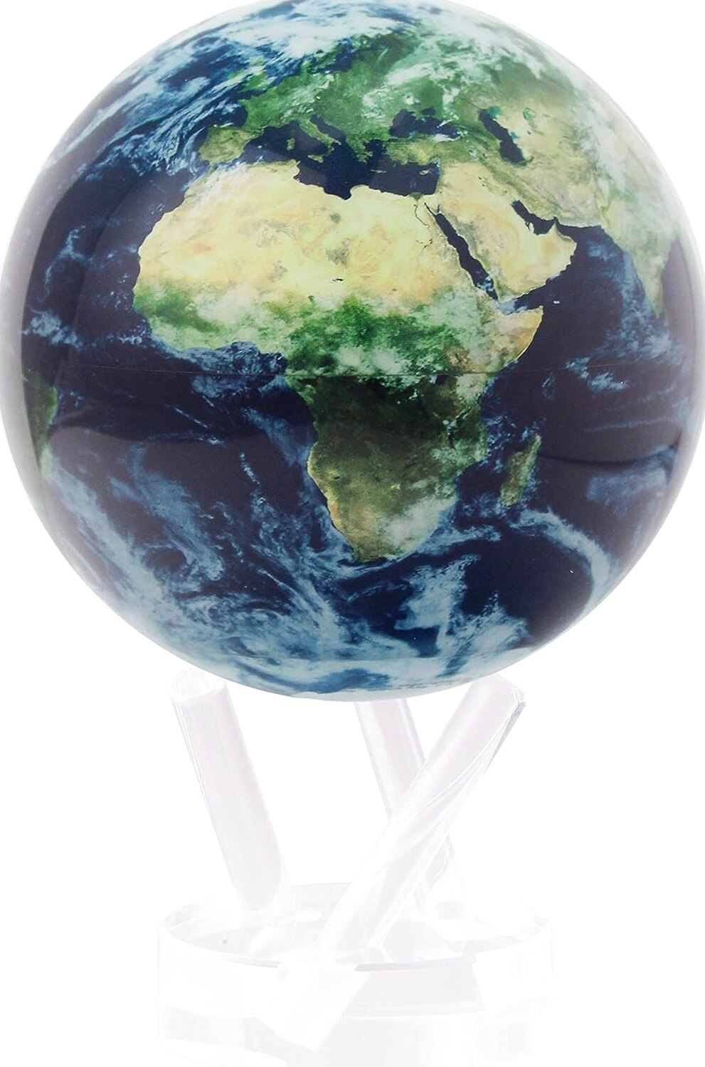 MOVA 4.5" Self-Rotating Globe Earth with Clouds, Light Powered