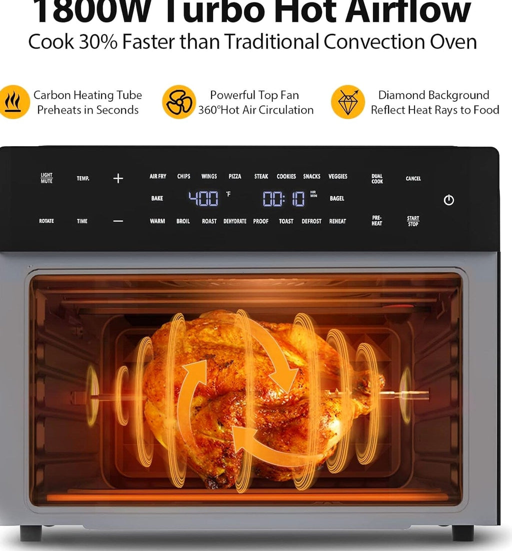 Extra Large Air Fryer, 19-in-1 Air Fryer Oven Combo