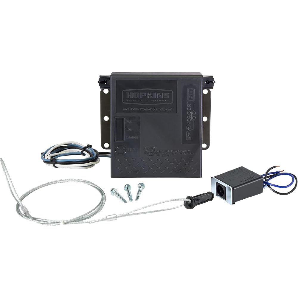 Hopkins Towing Solutions Engager SM Trailer Break-Away System With Battery Meter, 44 Inch Switch - 20119
